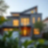 Elegant exterior of a three-bedroom home in South Boston showcasing modern architecture