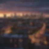 Scenic view of Denver skyline with apartments
