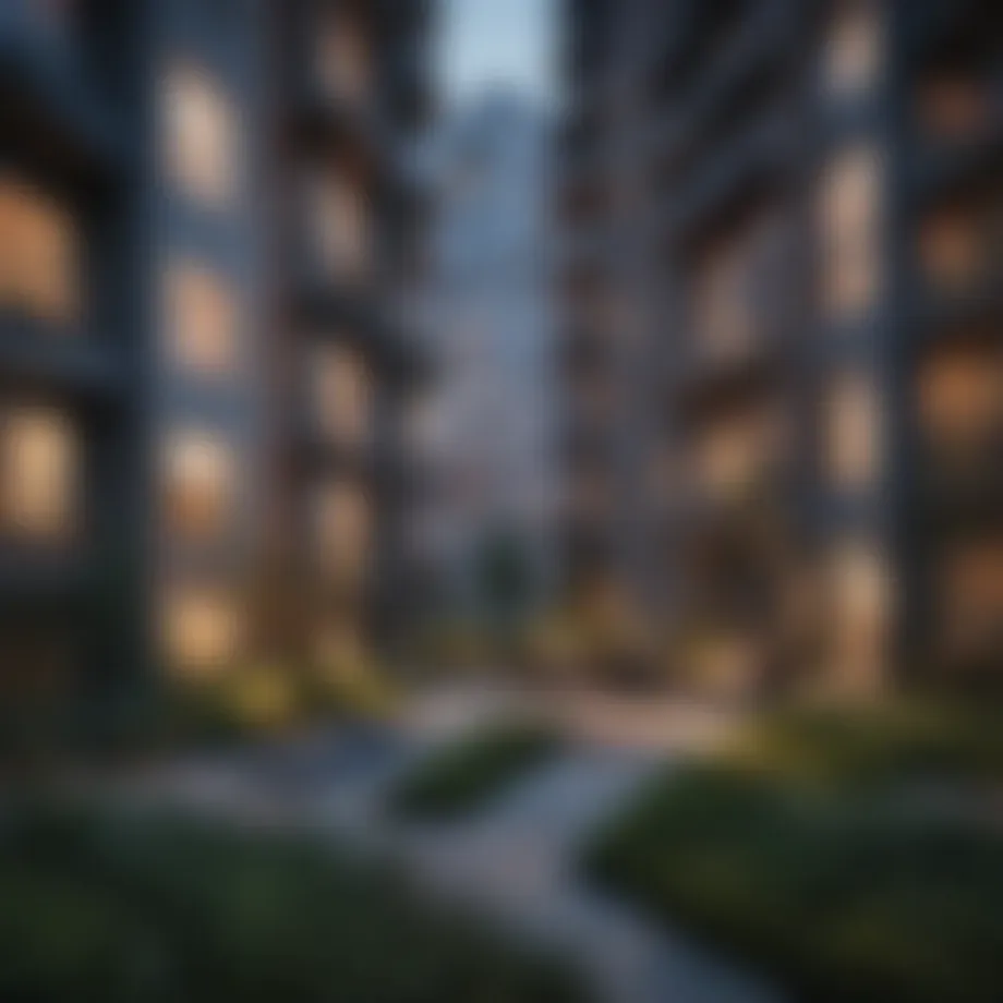 Modern architecture of UIC apartments showcasing unique design elements