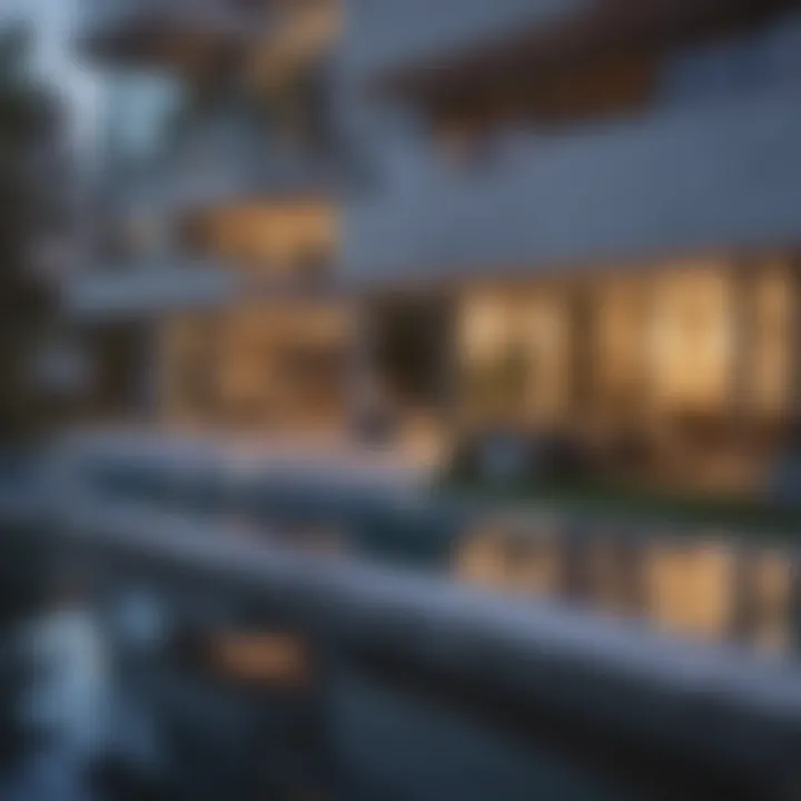 Modern architectural design of Wilshire Center Apartments
