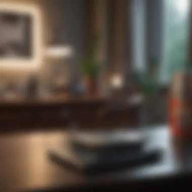Remote Work Essentials for Credit Card Roles Remote work setup with technology and finance elements