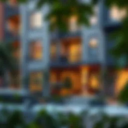 Modern Foggy Bottom apartment exterior showcasing architectural design