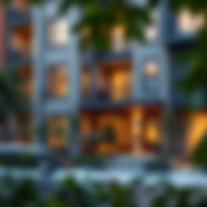 Modern Foggy Bottom apartment exterior showcasing architectural design