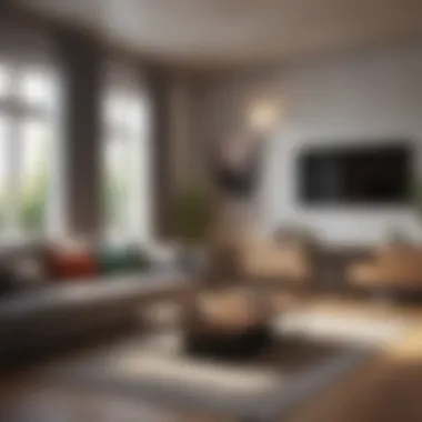 Cozy furnished room with modern décor