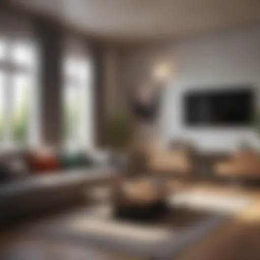 Cozy furnished room with modern décor