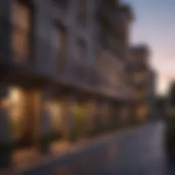Exterior view showcasing the unique architectural design of Granada Apartments
