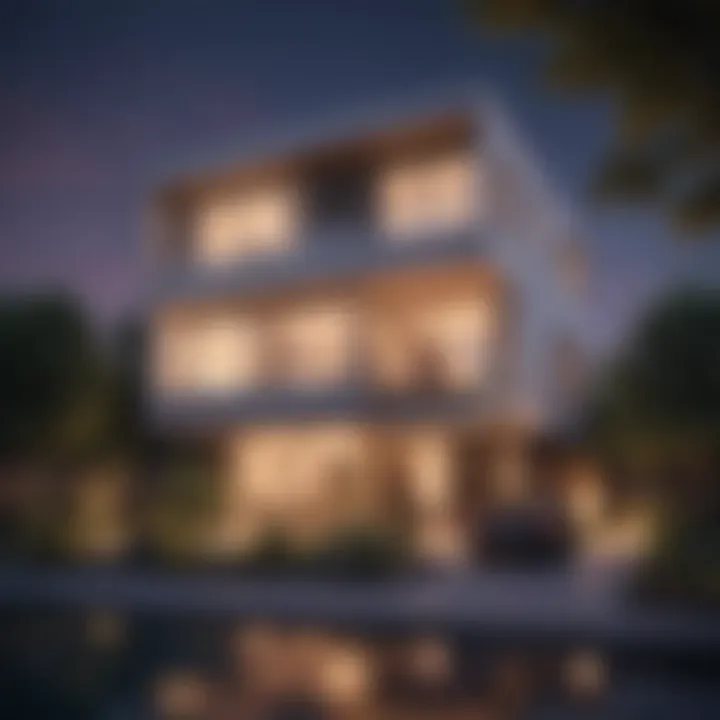 A modern duplex exterior showcasing aesthetic appeal