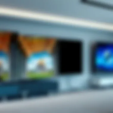 Comparative view of different screen types