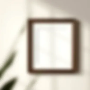 Close-up of a perfectly aligned frame on a neutral wall