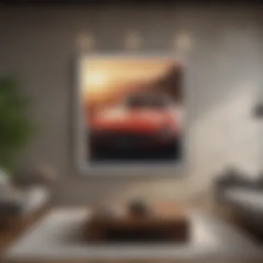 Stylish Focal Point with Large Framed Artwork Stylish focal point created by large framed artwork on a feature wall