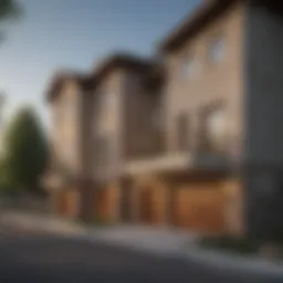 Exterior view of Hidden Glen Apartments showcasing architectural elegance