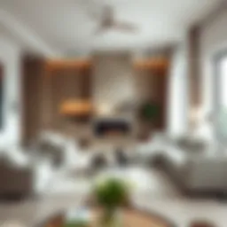 A pristine living room after professional cleaning