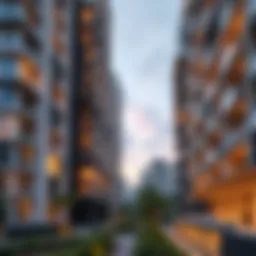 Architectural view of a modern condominium