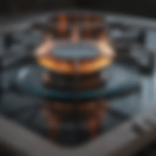 Close-up of a sparkling clean glass stove top after cleaning