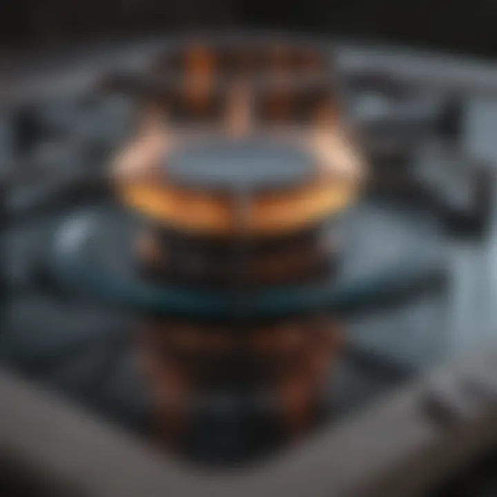 Close-up of a sparkling clean glass stove top after cleaning