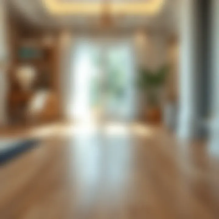 Brilliant Finish on Laminate Wood Shining laminate wood floor after cleaning