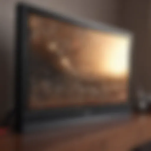 Close-up of a pristine TV screen reflecting light