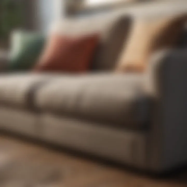 Different fabric types of couch cushions