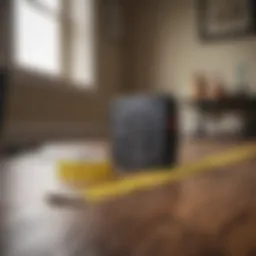 Measuring room dimensions with a tape measure