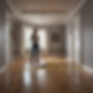 Measuring a Room with a Tape Measure Person measuring a room with a tape measure