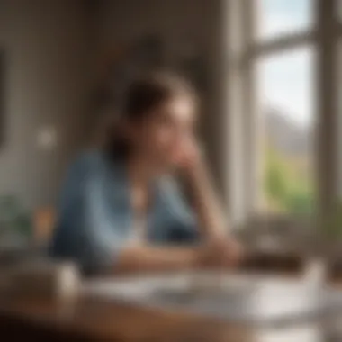 A young person contemplating financial goals