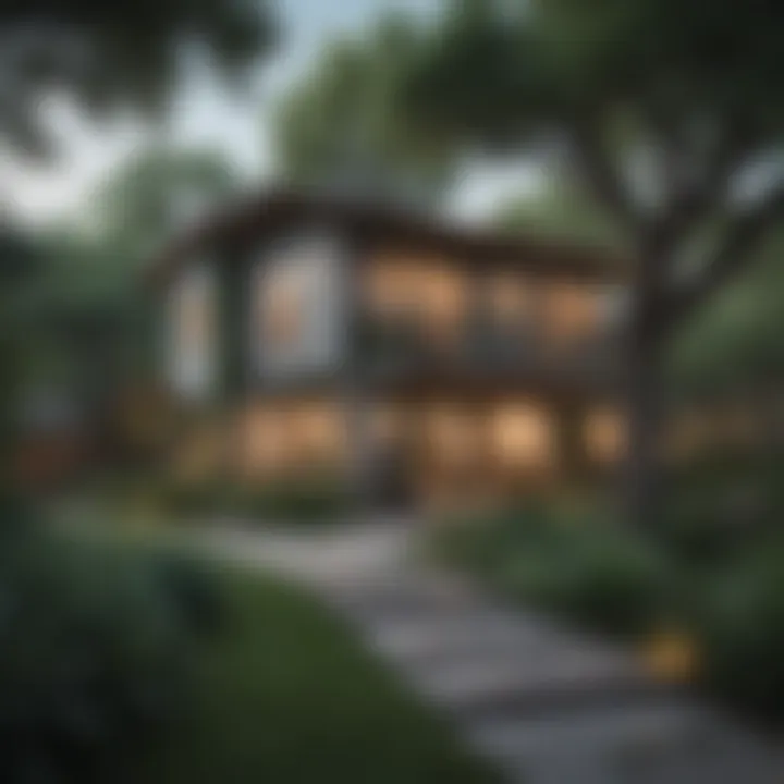 A serene residential neighborhood in Austin with lush greenery