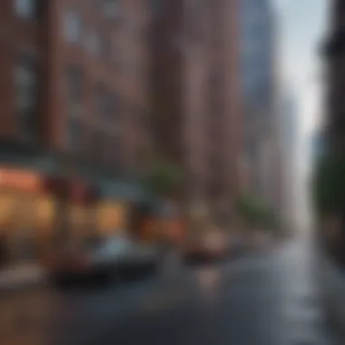 Urban Living: A Hub of Opportunities A vibrant cityscape representing urban living and opportunities