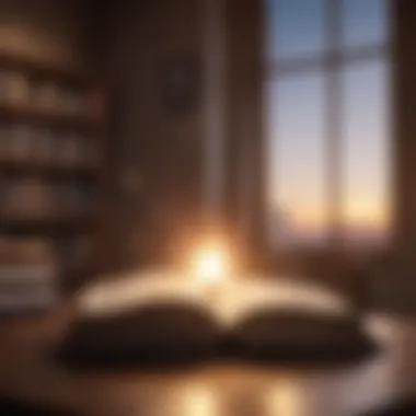 Illumination Through Knowledge An open book with light emanating from its pages, representing knowledge acquisition