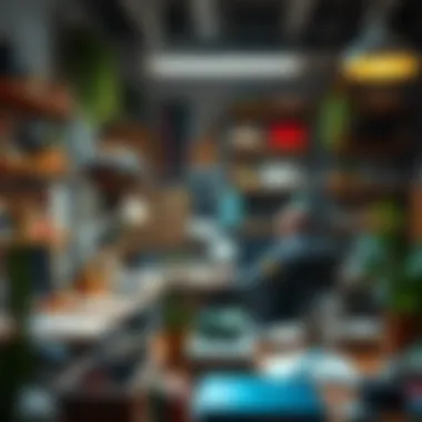Cultivating a Productive Environment A vibrant workspace filled with tools and resources, depicting productivity and creativity in action.