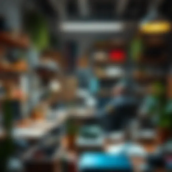 Cultivating a Productive Environment A vibrant workspace filled with tools and resources, depicting productivity and creativity in action.