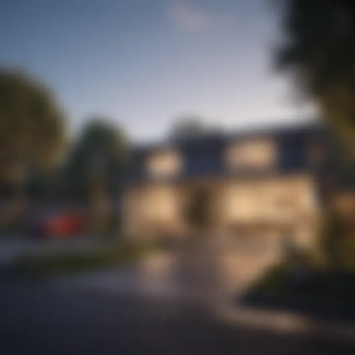 A modern neighborhood showcasing potential investment properties