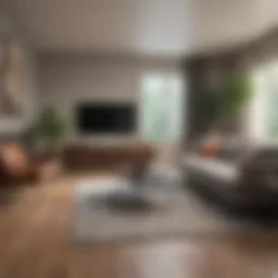 Stylish living room in Lakewood Apartments showcasing modern decor