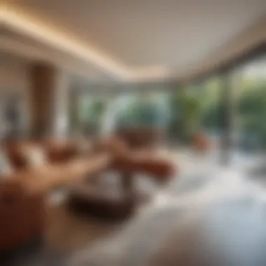 Stylish Interiors of Laurel Canyon Apartments An elegant living room inside a Laurel Canyon apartment, highlighting modern decor and natural light.