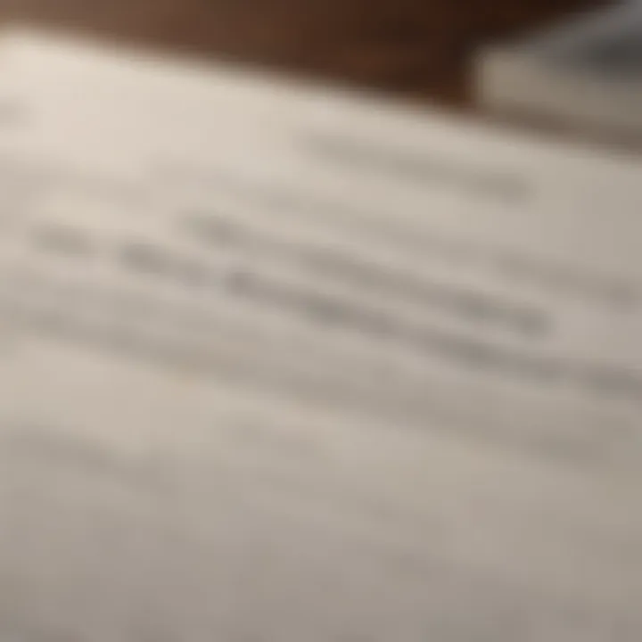 Close-up of a lease agreement highlighting critical terms