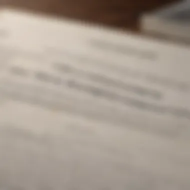 Important Lease Agreement Terms Close-up of a lease agreement highlighting critical terms