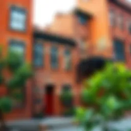 Exterior view of Liberties Lofts showcasing historic architecture