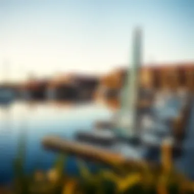 Waterfront Beauty of Liberty Station A scenic view of Liberty Station waterfront with boats docked