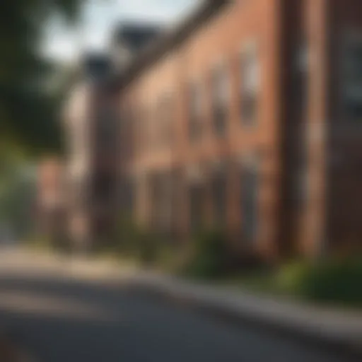 A picturesque view of a Baltimore neighborhood showcasing its unique architecture.