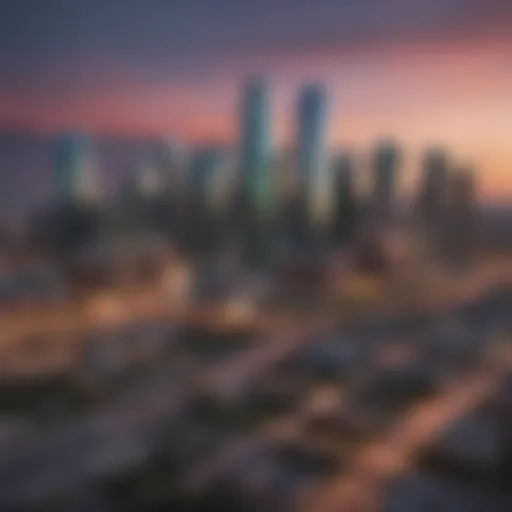 A panoramic view of the Dallas skyline reflecting the vibrant urban life