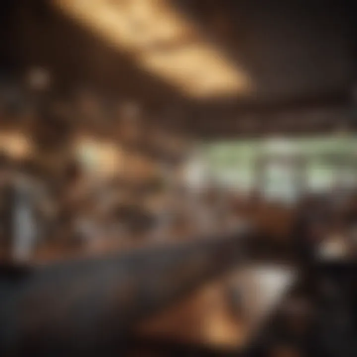 A lively coffee shop in a South Austin neighborhood filled with locals enjoying their day.