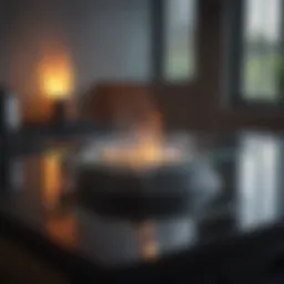 A pristine glass stove top gleaming after polishing.