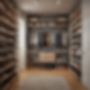 Innovative shelving system maximizing vertical space in a narrow closet