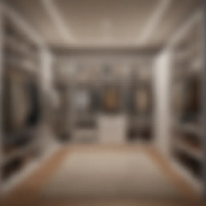 Custom closet layout showcasing space optimization