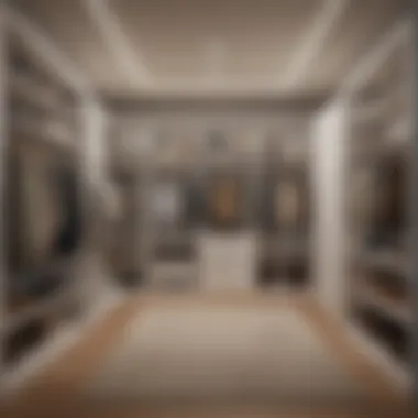 Custom Layouts for Optimal Space Utilization Custom closet layout showcasing space optimization