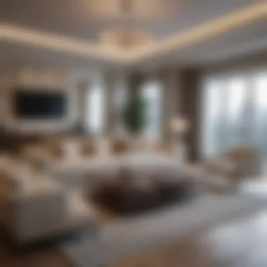 Luxury Apartment Interiors Luxurious apartment interiors illustrating contemporary design.