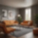 Stylish mid-century modern living room showcasing iconic furniture
