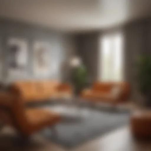 Stylish mid-century modern living room showcasing iconic furniture
