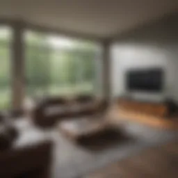 Stunning modern living room with sleek furniture