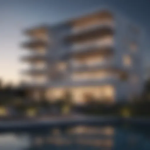 Exterior view of Morgan Bay Apartments showcasing modern architecture