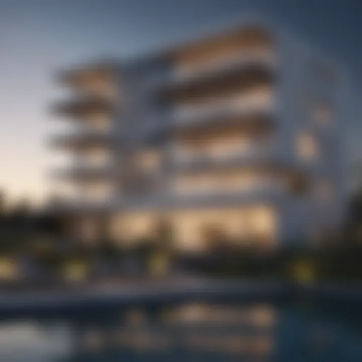 Exterior view of Morgan Bay Apartments showcasing modern architecture